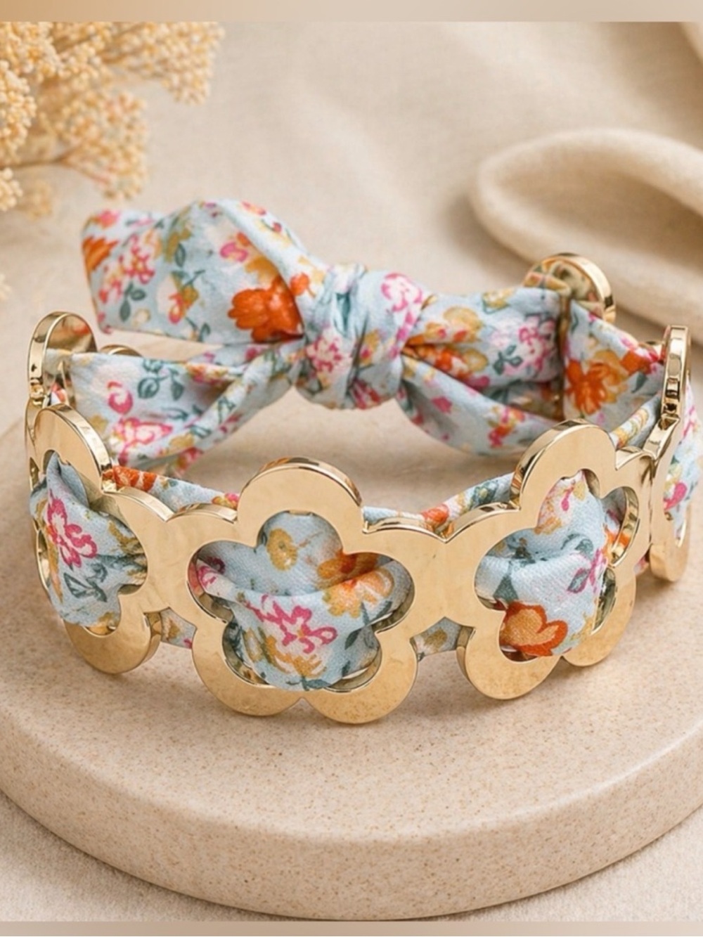 Modern Boho Floral Bracelet